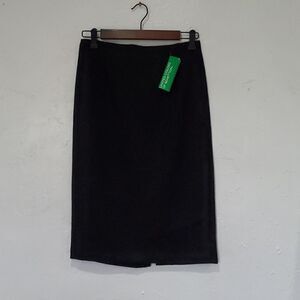 Vintage NWT Benetton 100% Wool Pencil Skirt Size 40 or 0